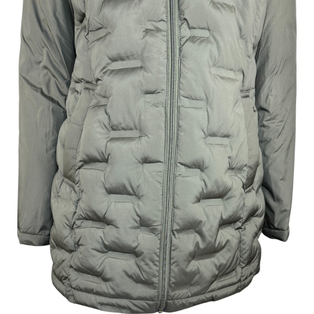 Susan Graver Heat Press Mixed Media Jacket with Hood Olive X-Small NWT - Picture 4 of 15
